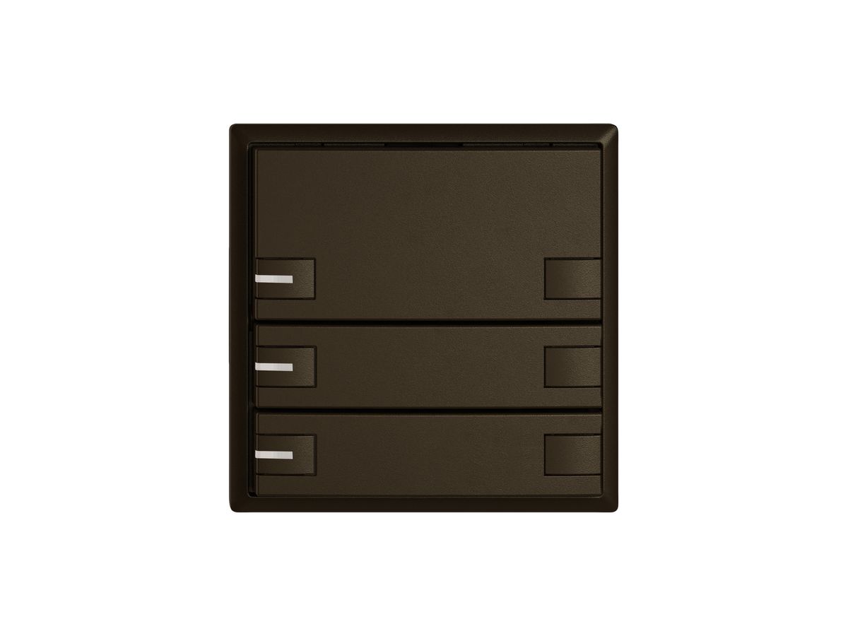 KNX-Taster RGB EDIZIO.liv SNAPFIX® Temperaturfüh.RGB-LED 3×T 2-Tbed.br