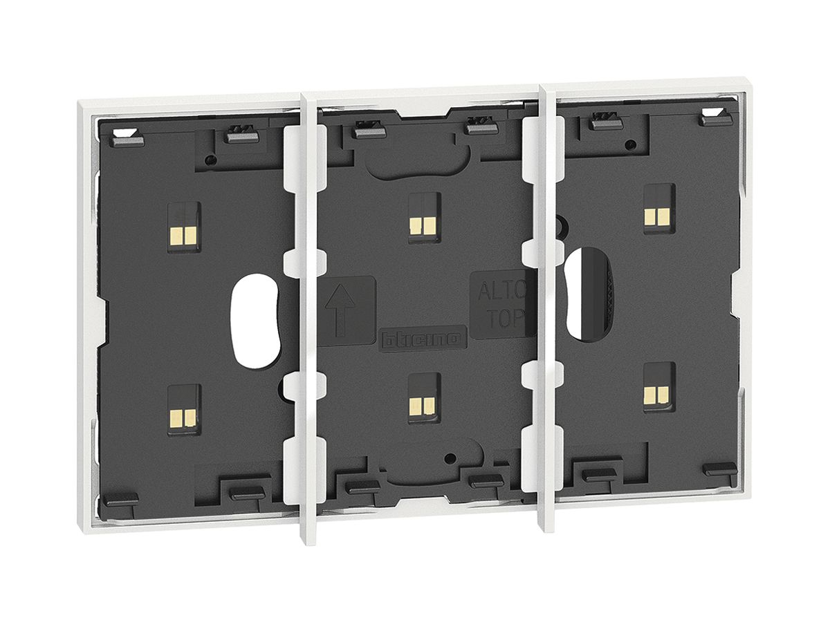 BUS-Rahmen Living Now MyHOME 3 Module Montage auf 2-moduligen Dose weiss