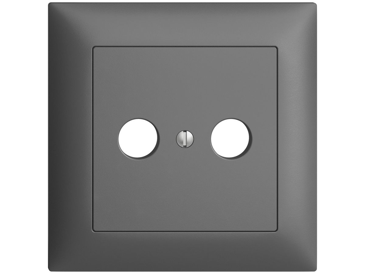UP-Frontset EDIZIOdue dunkelgrau 88×88mm