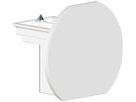 Endkappe Sylvania Lytespan ROUND 46×40mm Kunststoff weiss
