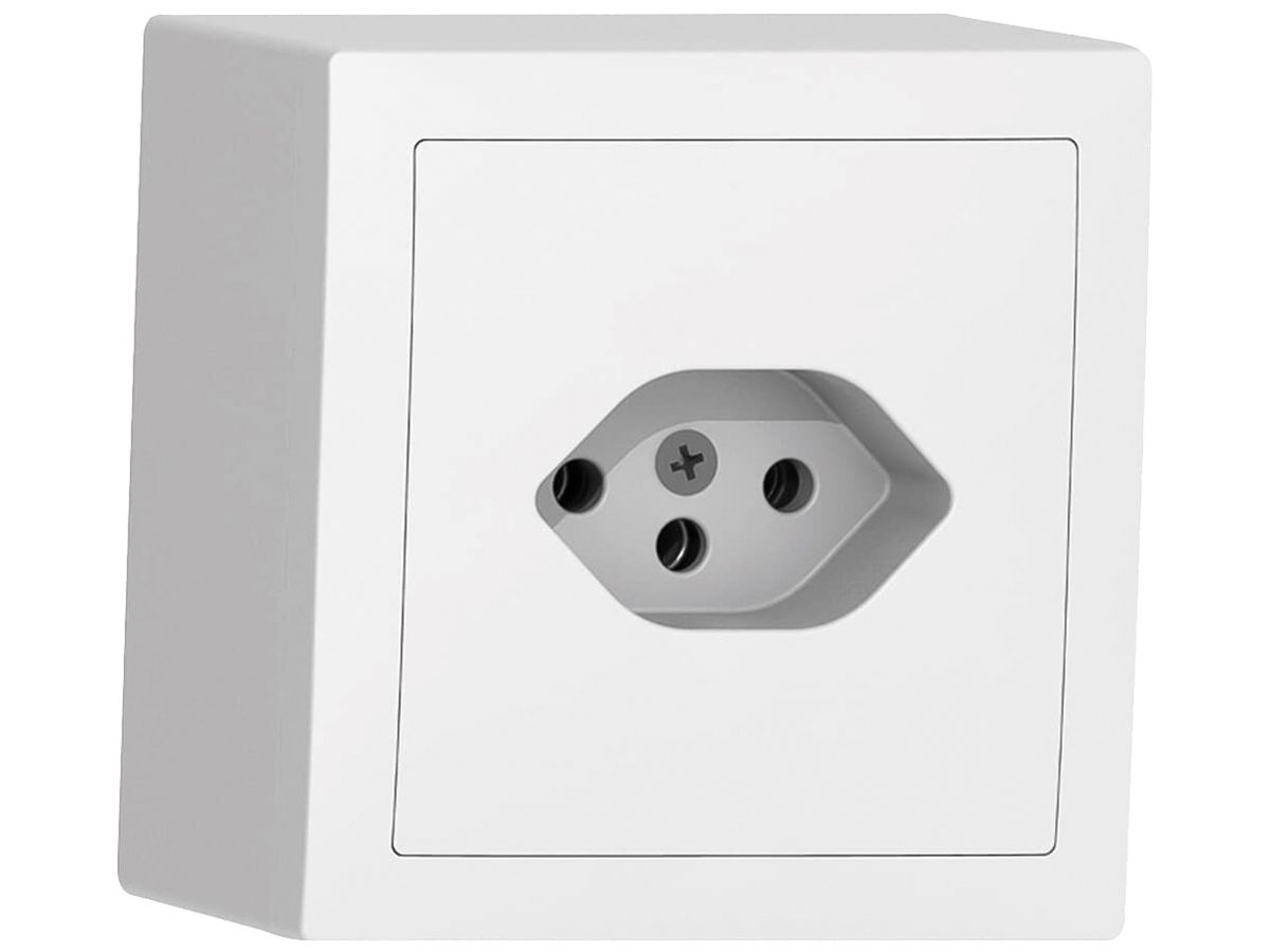 AP-Steckdose SIDUS T13 weiss mit Shutter