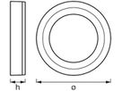 LED-Decken-/Wandleuchte LDV LED CLICK WHITE RD, 200mm 15W