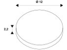 Schutzkappe SLV M-POL Aluminium Ø120×22mm anthrazit