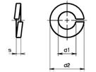 Federring M8 8.1×14.8×2mm DIN 127B verz.bl