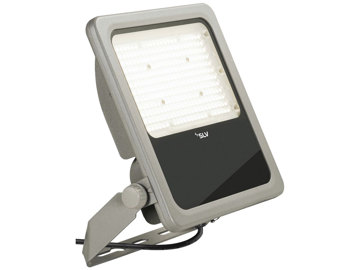 LED-Strahler SLV FLOODLIGHT 100W 16300lm 840 IP66 105° 389×317×65mm grau