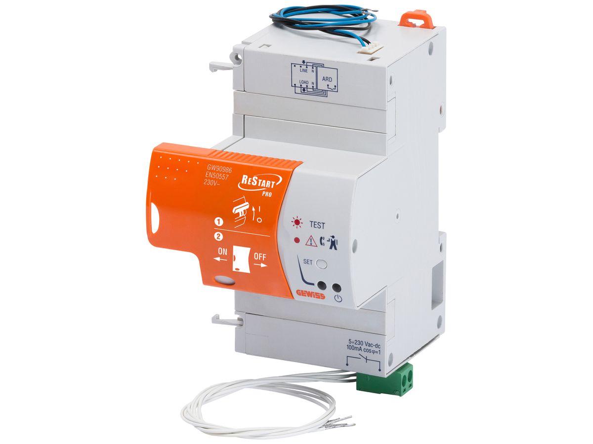 REG-Hilfskontaktblock Gewiss 90 ReStart 32A 230V 1NO 1Sign 3TE