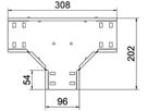 T-Stück BET RT 35×100mm Stahl bandverzinkt