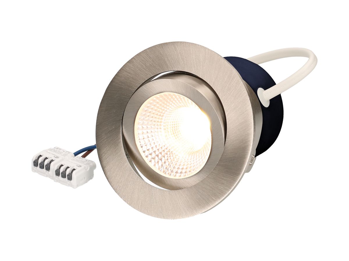 EB-LED-Spot maxLUCE Round 230 9W 230V 750lm 3000K Loch-Ø80mm nickel 36°