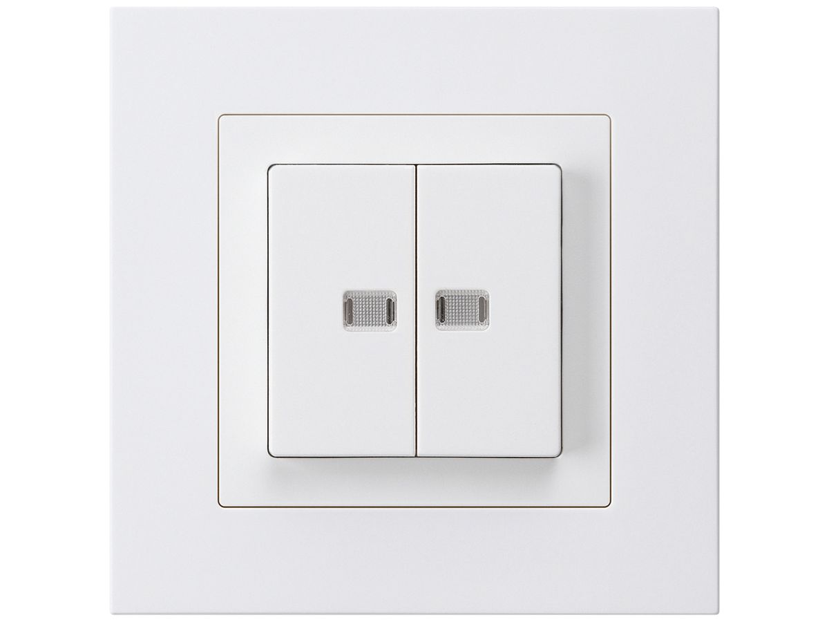 UP-Leuchtdruckschalter kallysto.pro 1/3+3/1 mit 2 Linsen weiss