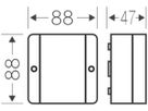 AP-Abzweigdose Hensel DE 9321 88×88mm weiss