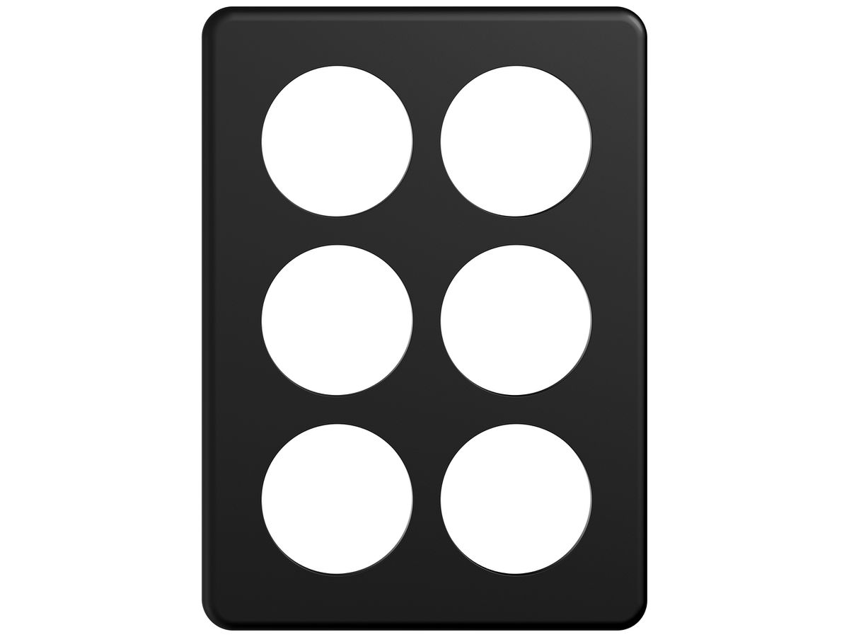 UP-Abdeckplatte STANDARDdue SNAPFIX® 3×2/2×3 6×Ø50 150×210mm sz