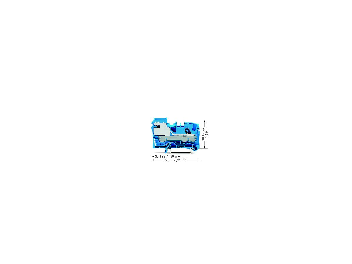 Trennklemme WAGO TOPJOB S 1LN blau 0.5…10mm²