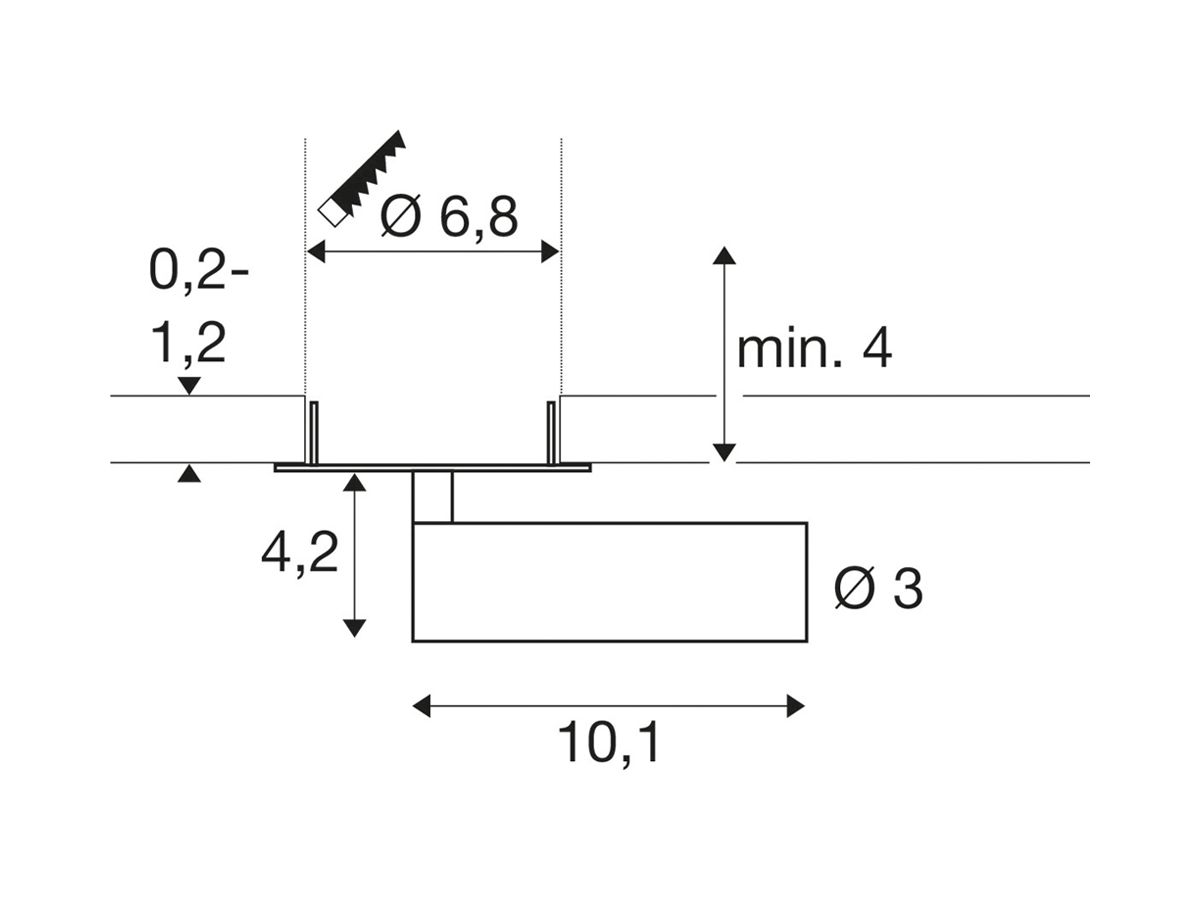 EB-LED-Spot SLV GRIP SPOT S 10W 620lm 3000K MB DIM Ø30×135×42mm schwarz/gold