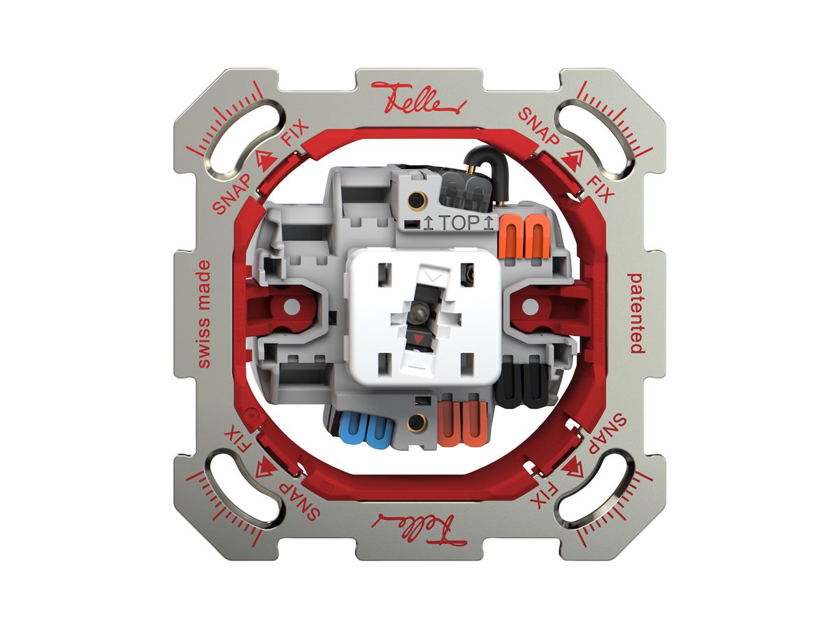 UP-Leuchtdruckschalter Feller SNAPFIX® 3/1L Seitenlinse KS rot