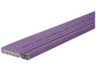 Flachkabel Woertz Combi 5×2.5+2×1.5mm² halogenfrei lila schwarzer Streifen B2ca