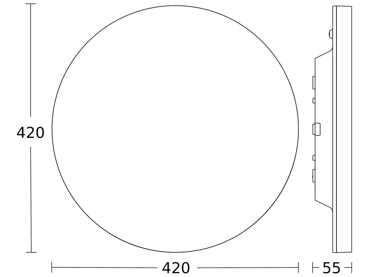 LED-Decken-/Wandleuchte RS PRO R30 basic HF BT 24.5W 3200lm 840 Ø420×55mm IP40