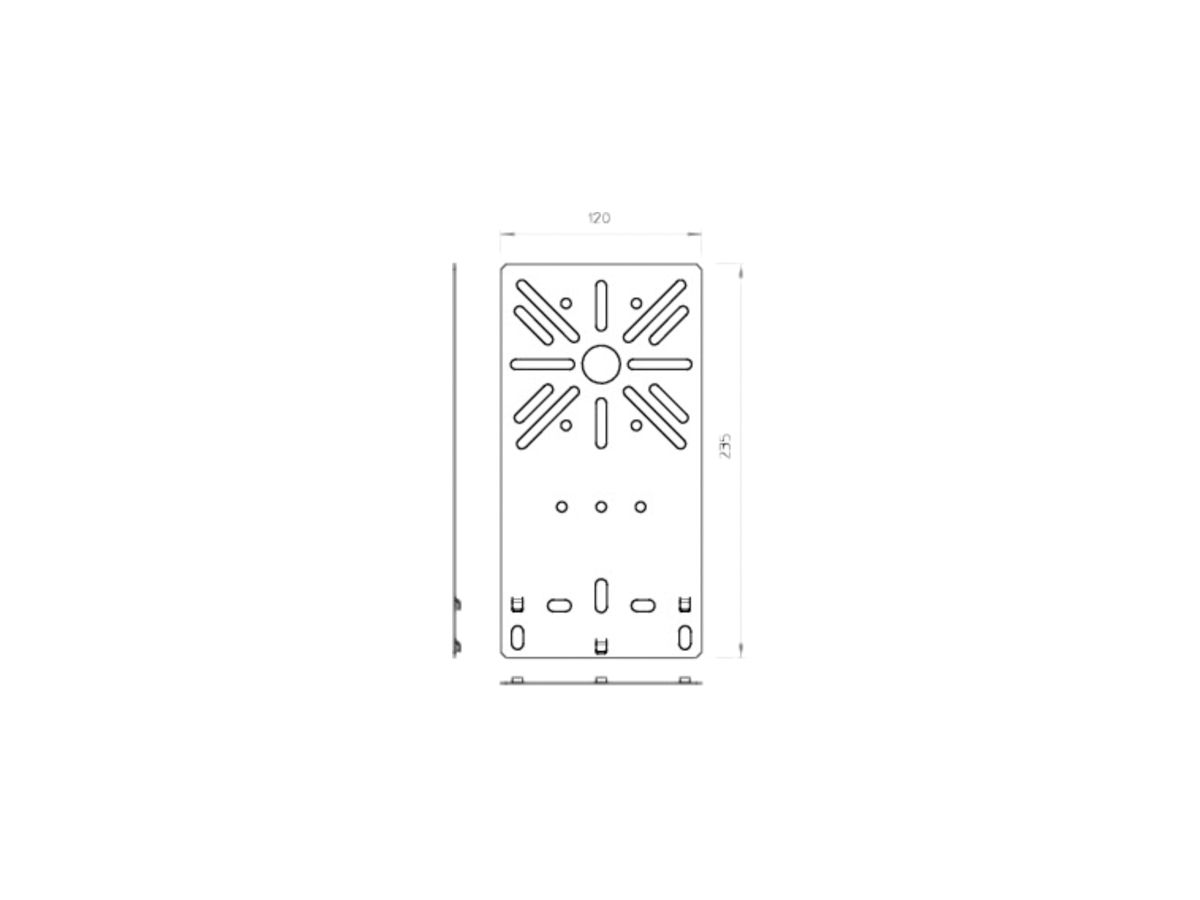 Montageplatte Bettermann 235×120mm verzinkt