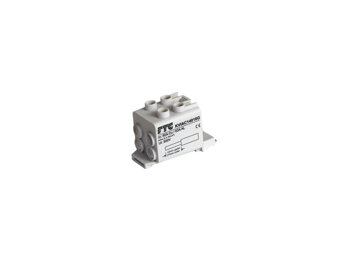 Klemmenblock KVIAC 1L 2.5…16mm², grau