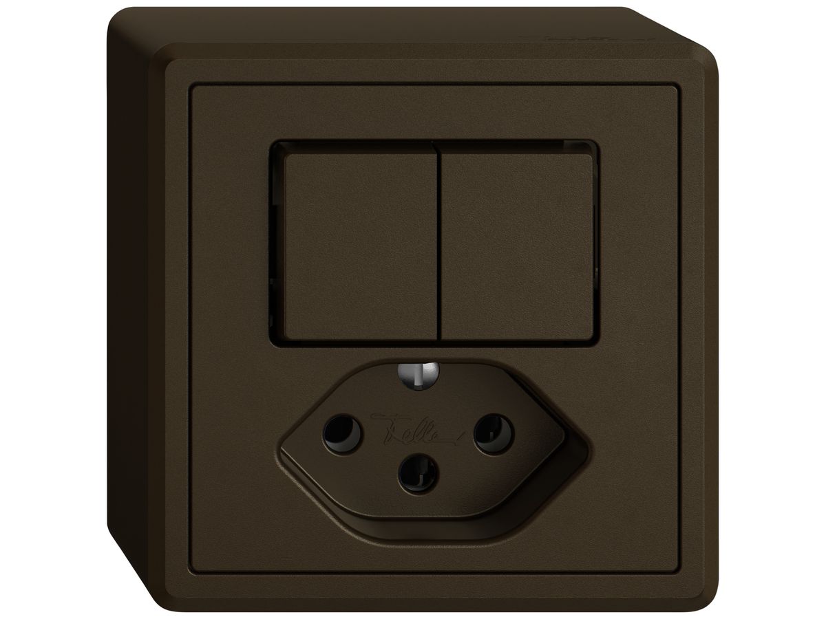 AP-Kombination EDIZIO.liv SNAPFIX® 2×Schema 3+T13 br