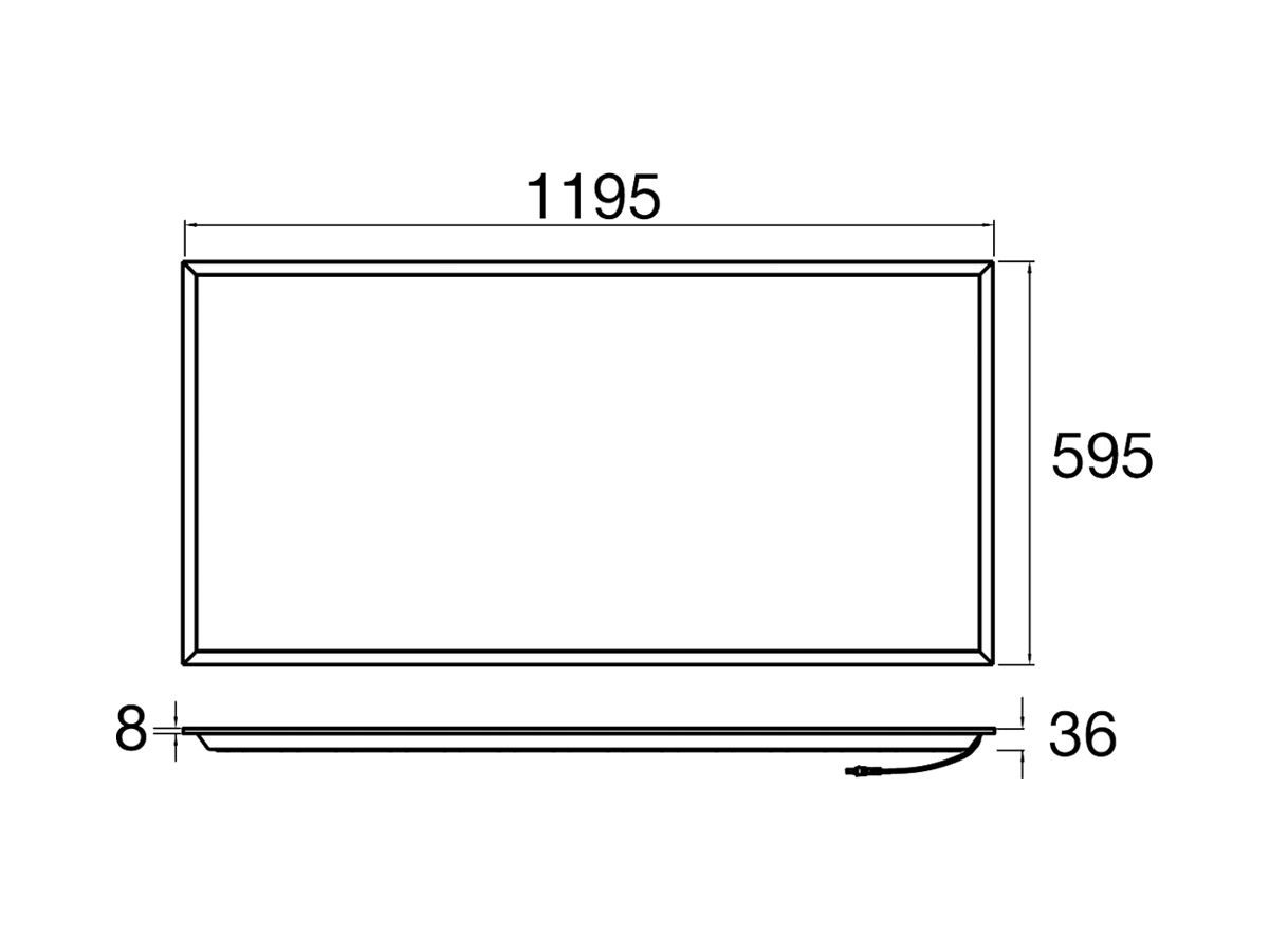 LED-Panelleuchte SLV PANEL P 41W 6600lm 830 DALI 1195×595mm weiss