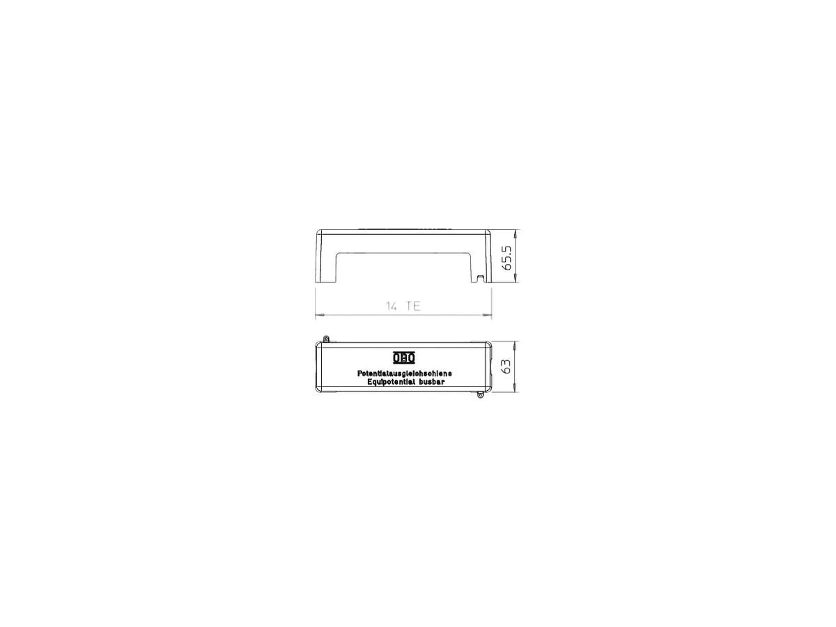 Abdeckhaube Bettermann zu 1801 VDE 188×65×63mm grau