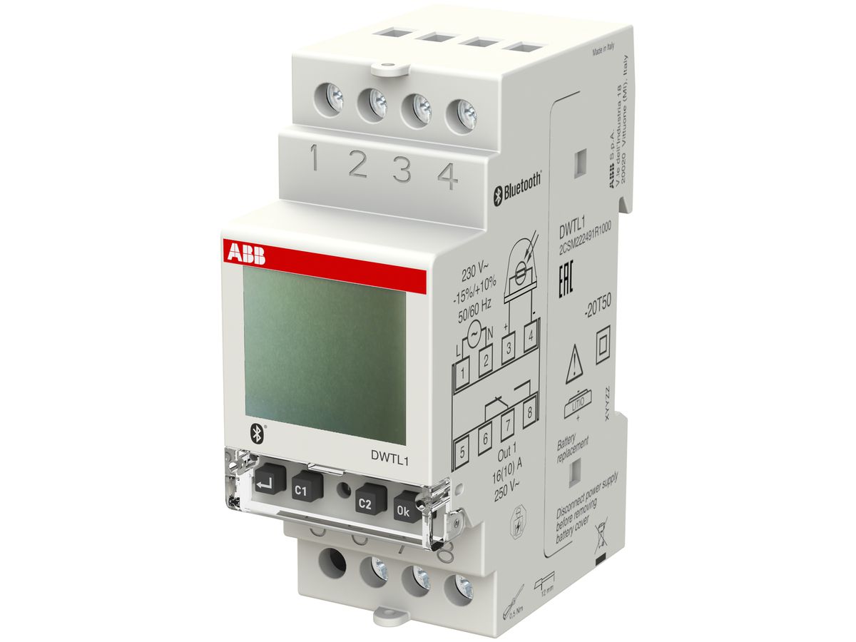 REG-Wochenschaltuhr digital ABB DWTL1 1 Kanal