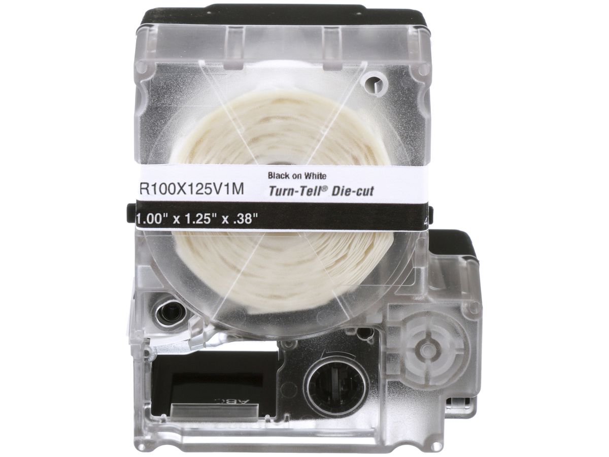 Etikettenkassette Panduit MP, selbstlaminierend, 25.4×31.8mm klar/weiss