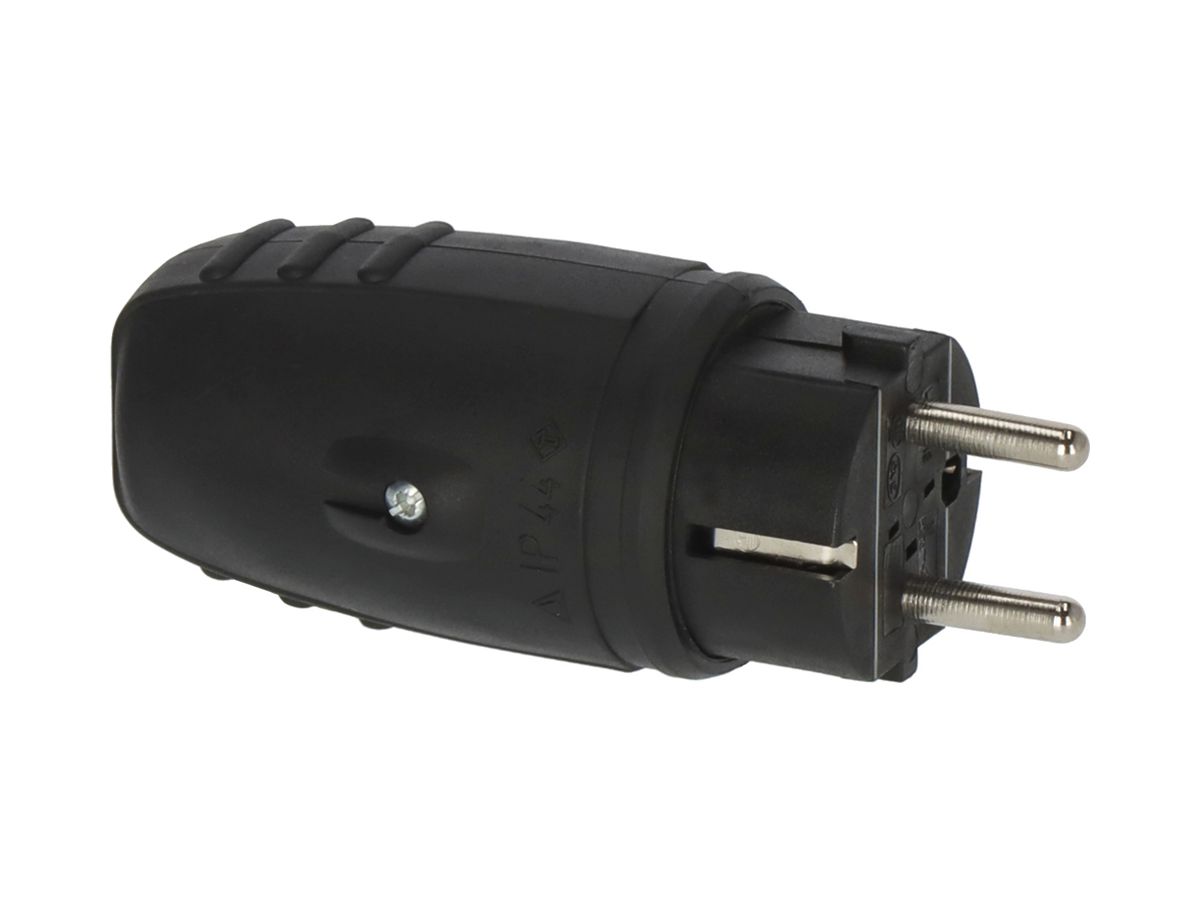 Stecker Schuko Brennenstuhl L+N+PE 16A 230V IP44 schwarz