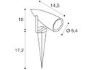LED-Spiessleuchte SLV SYNA, 8.6W 470lm 3000K IP55 anthrazit