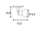 Strahler SLV PURIA GU10 50W mit 1-Phasen-Adapter IP20, schwarz