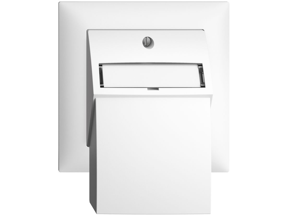 UP-Montageset EDIZIOdue, mit Flachauslasshaube, für 2×RJ45, weiss