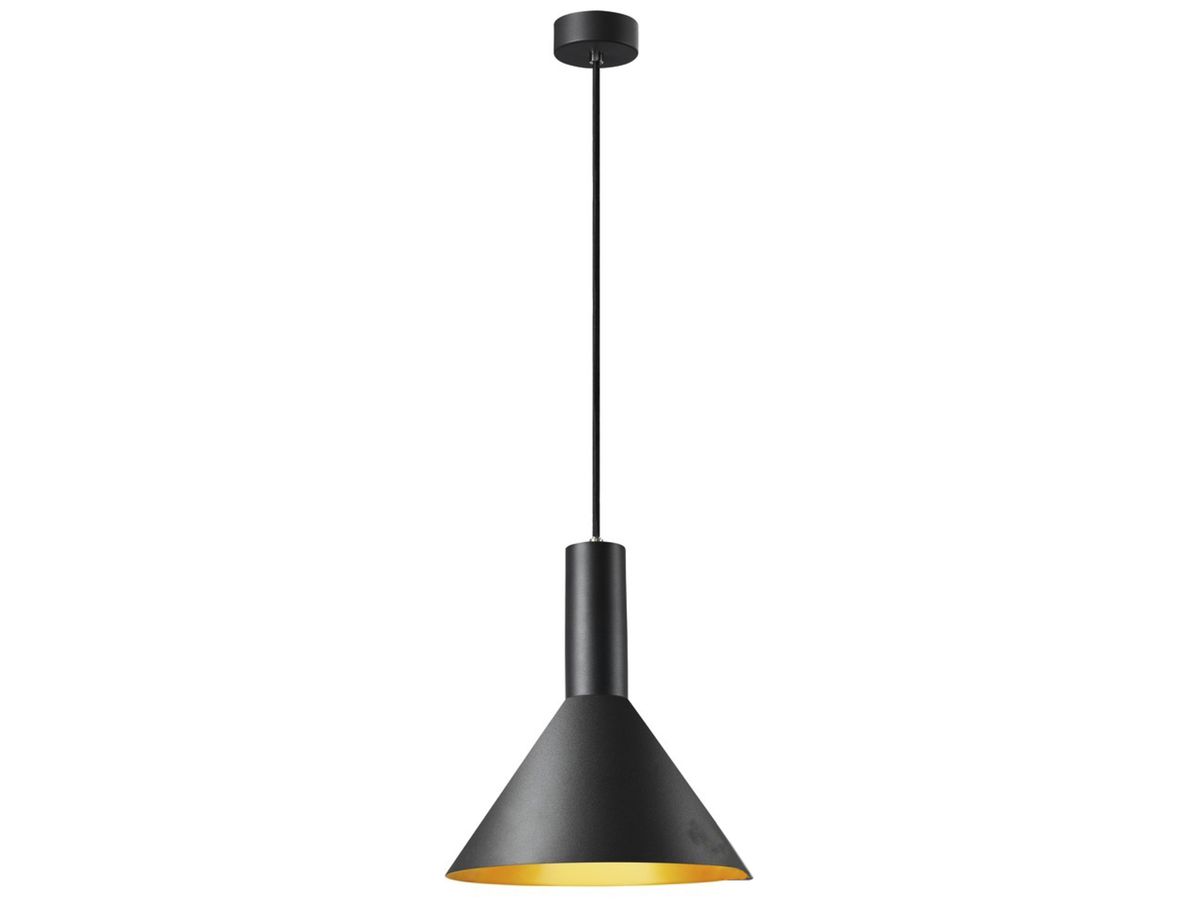 Pendelleuchte SLV PHELIA 275 E27 23W Ø275×320mm schwarz/gold