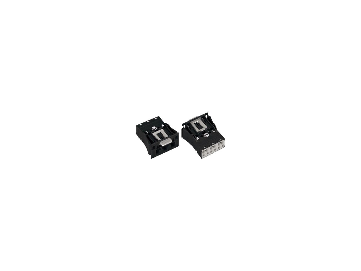 Steckerteil WAGO 3L 2×0.5…4mm² schwarz