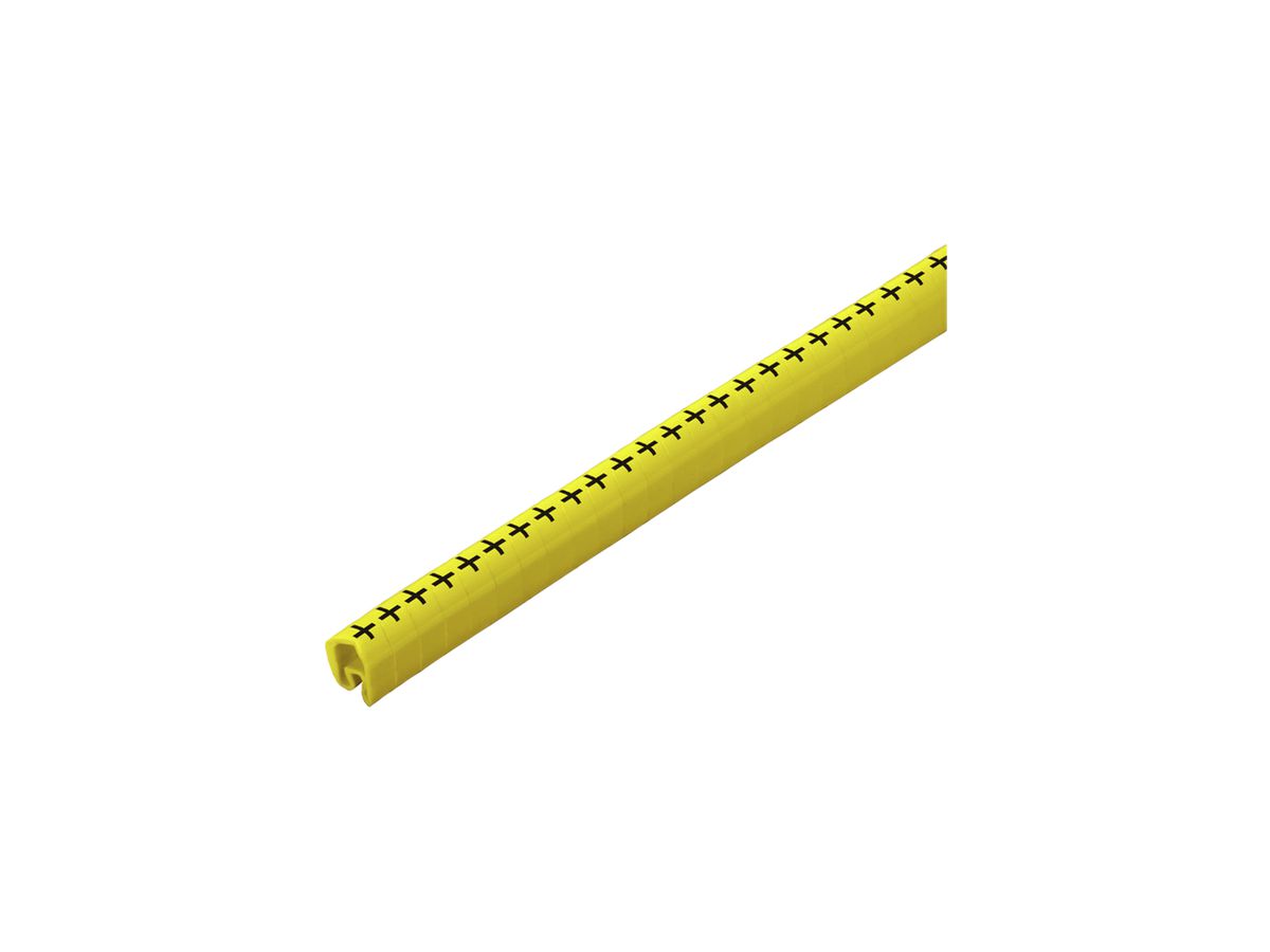 Leitermarkierer Weidmüller CLI C CD für Ø4…10mm 4×7mm Symbol: +, gelb