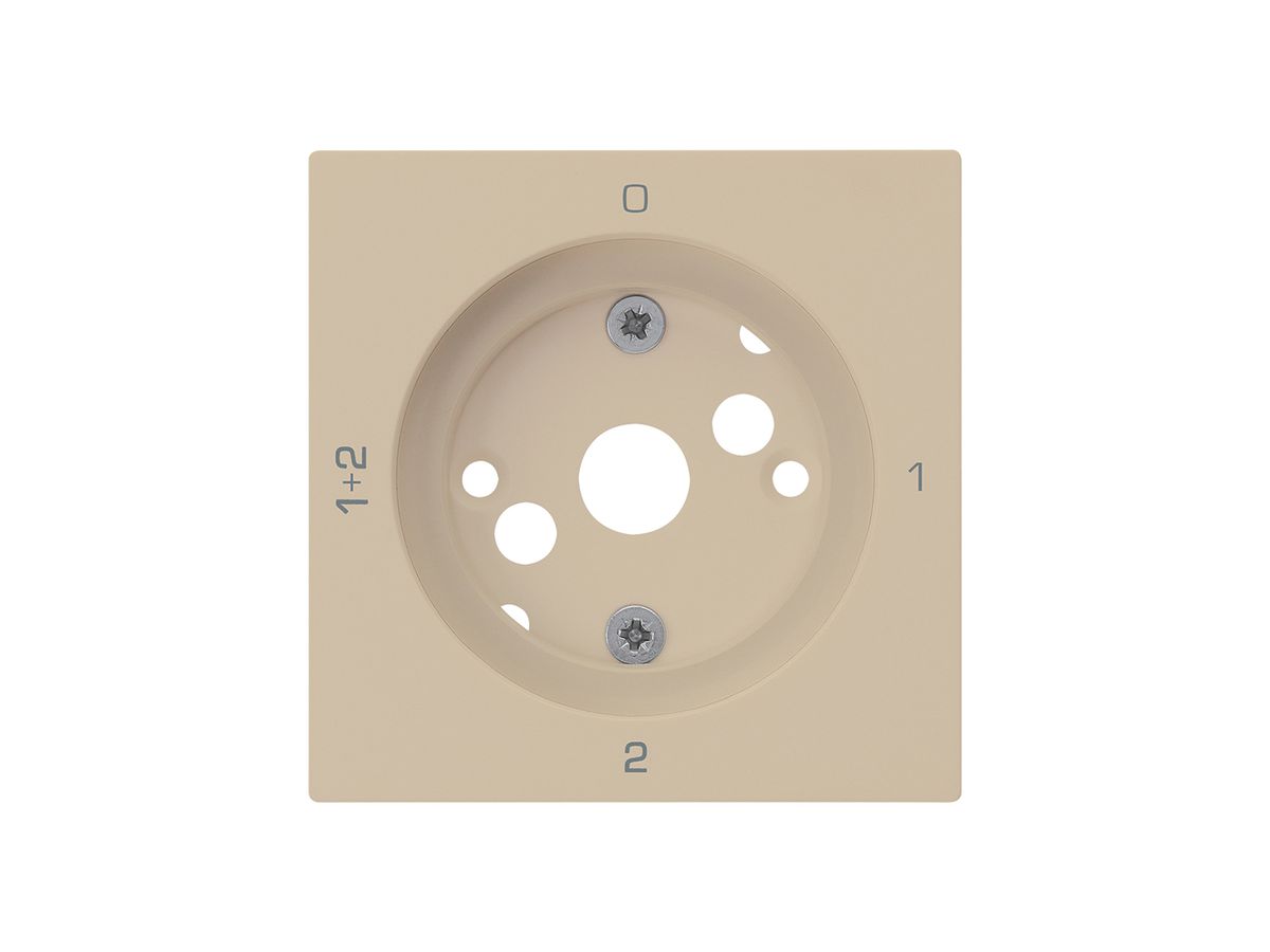 Frontplatte kallysto 0-1-1+2-2 60×60mm für Drehschalter S1 beige