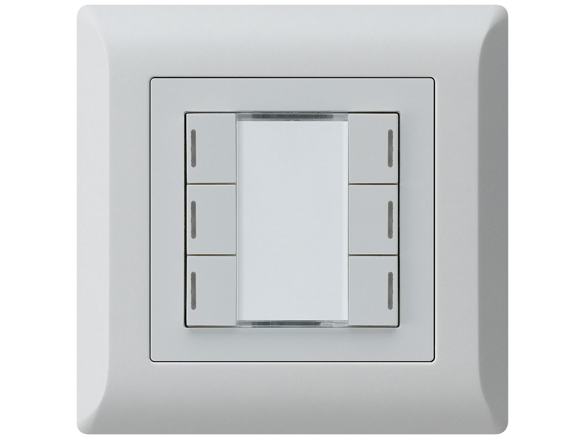 UP-Taster kallysto.line KNX 6×RGB LED s/e-link hellgrau