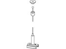 Seilabhängung Sylvania ONETRACK Aluminium/Stahl 5000mm Silber