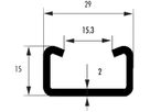 Profilschiene 29×15×2mm Al 3m