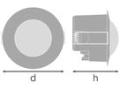 Bewegungs-/Lichtsensor LDV SENSOR CEILING FLUSH 360DEG, IP20 weiss