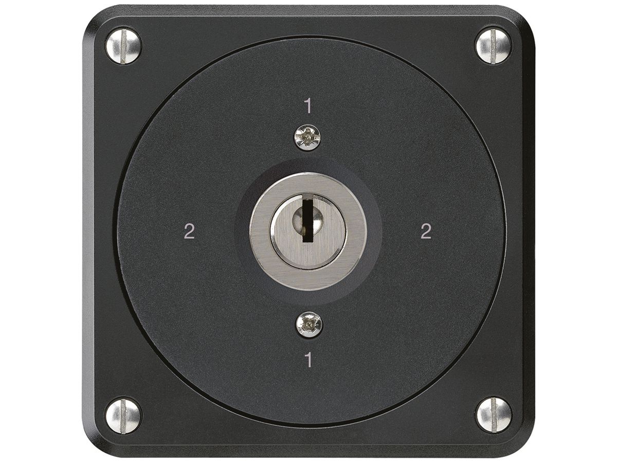 UP-Schlüsselschalter robusto ohne Klappdeckel 3/1P schwarz für Kombination