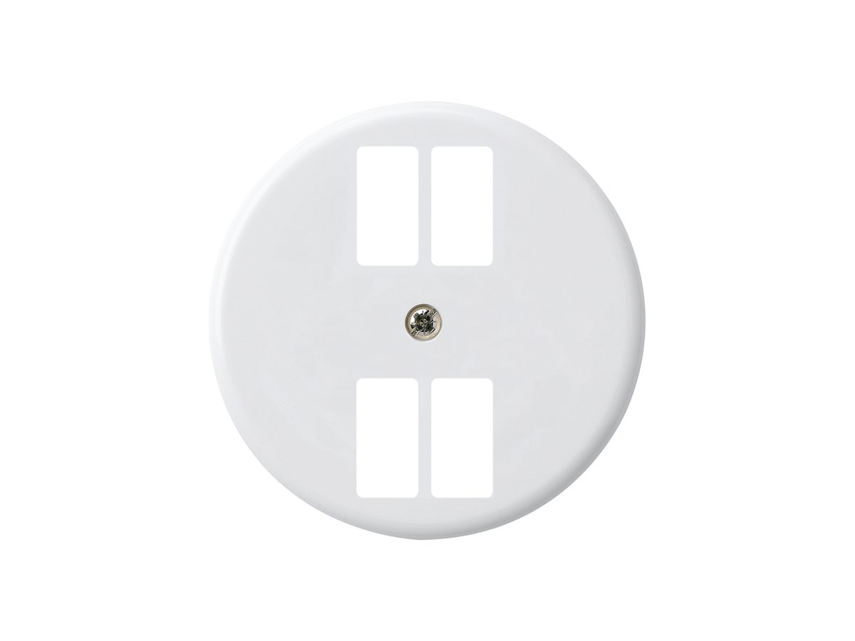 Frontscheibe basico H f.Steckdose 4×USB weiss