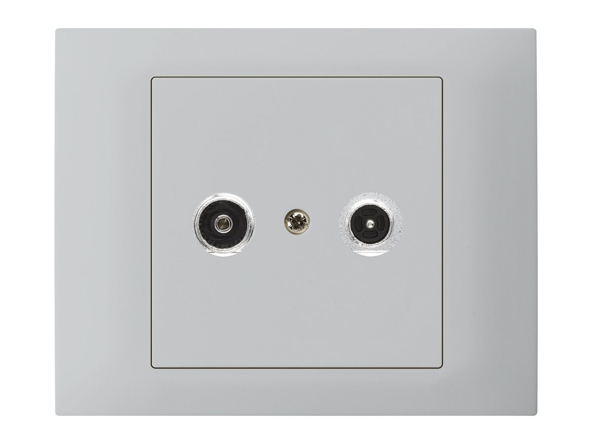 EB-Antennendose kallysto R-TV Bauart T mit EB-Dose G3 19dB 2GHz hellgrau