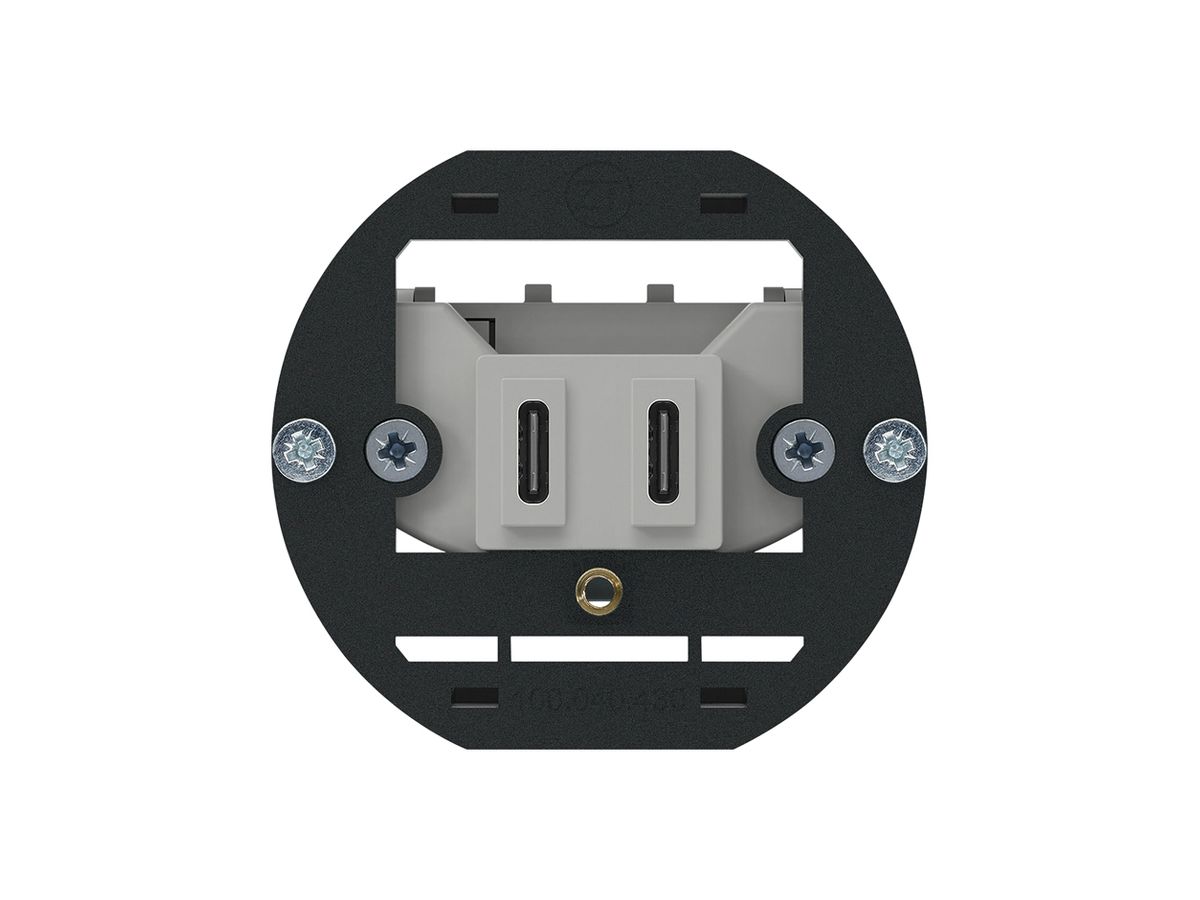 USB-Ladesteckdose Hager C-C 20W 5V aluminium