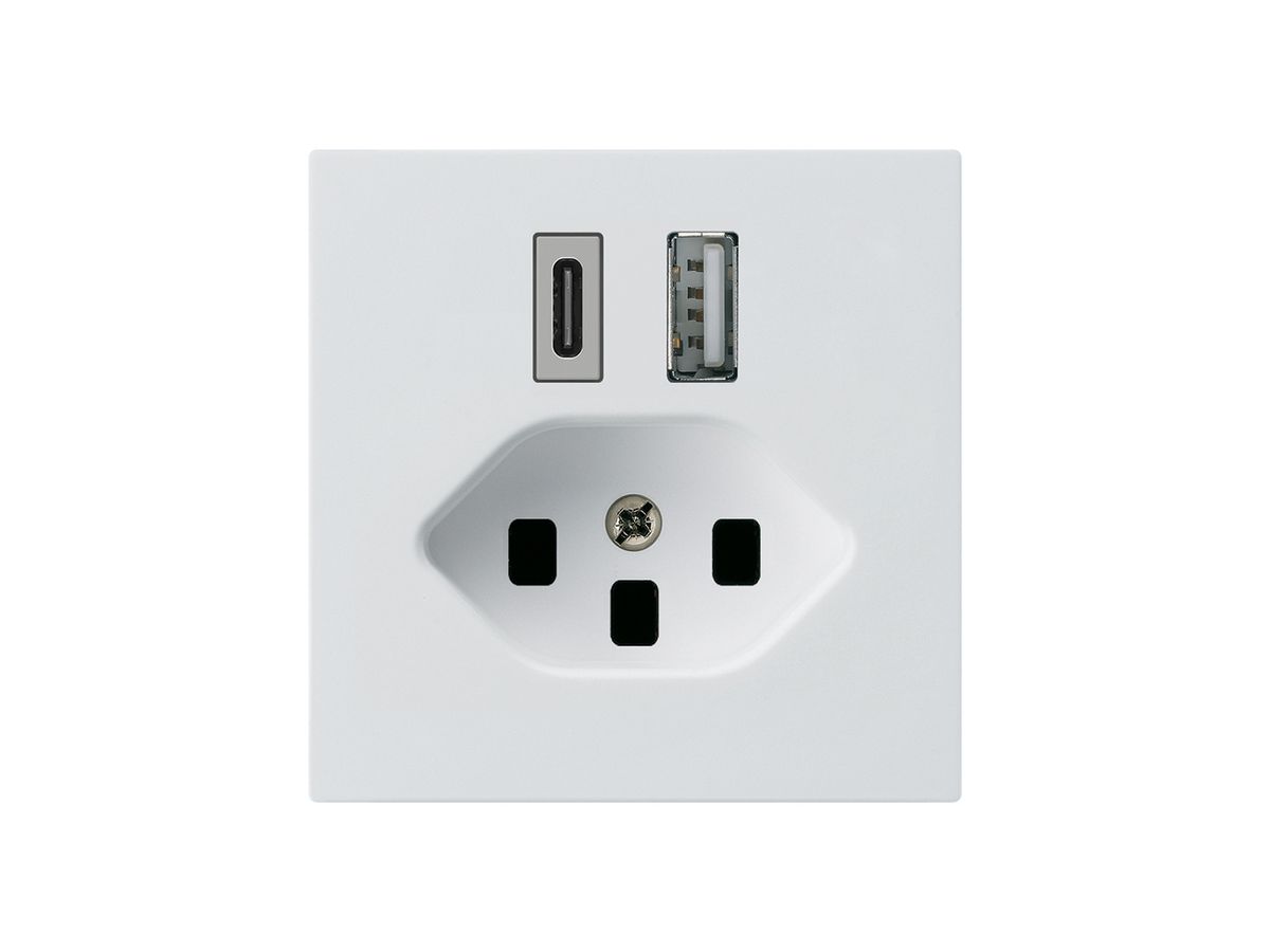 USB-Ladesteckdose kallysto 18W PD 1×Typ A 1×Typ C T23 weiss