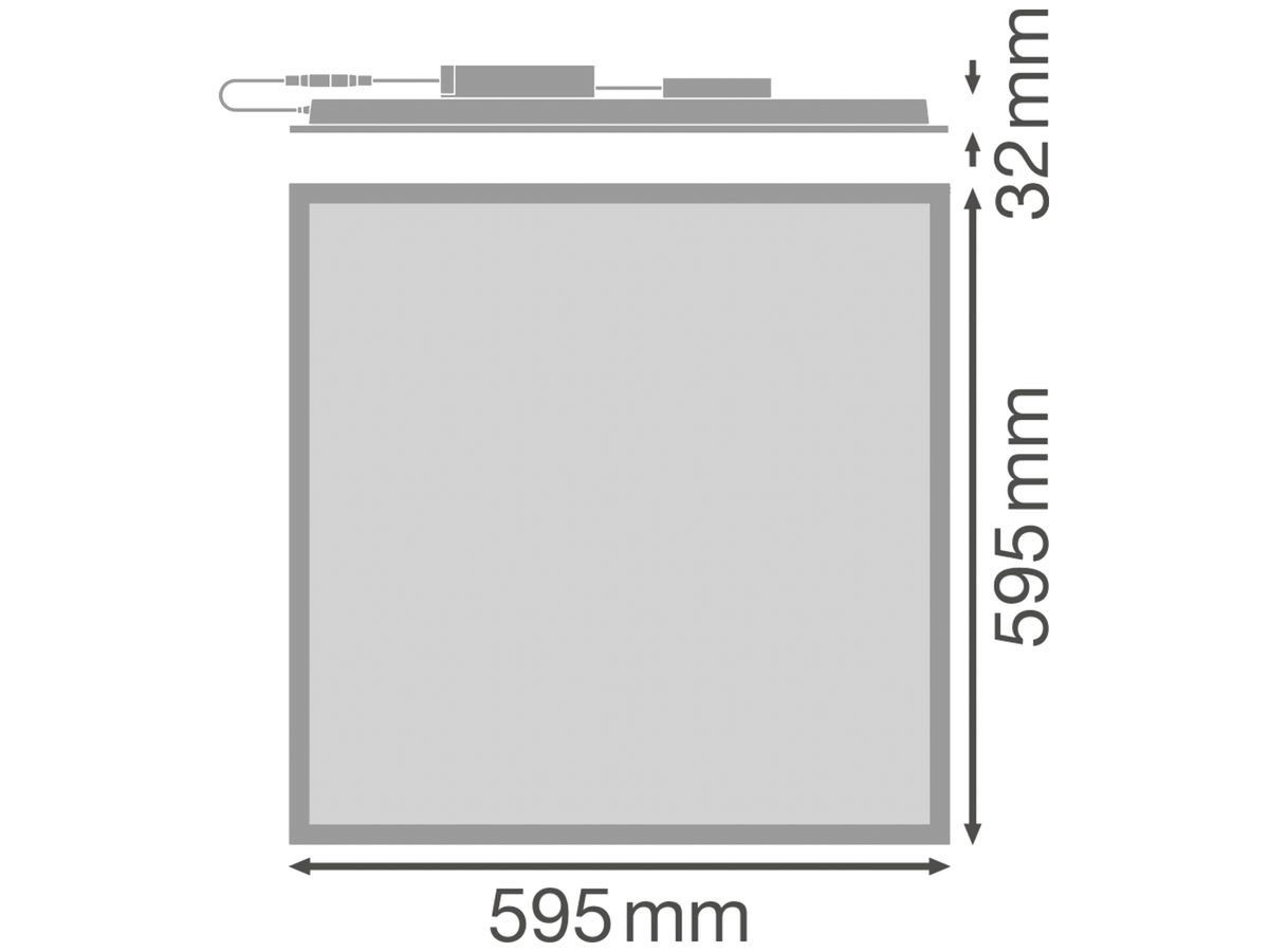 LED-Panelleuchte LEDVANCE PL FLEX 600 UGR 30W 4860lm 840 IP20/40 weiss