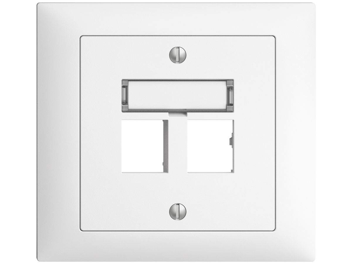 EB-Montageset EDIZIOdue Geradeauslass, für 2×RJ45 freenet, weiss