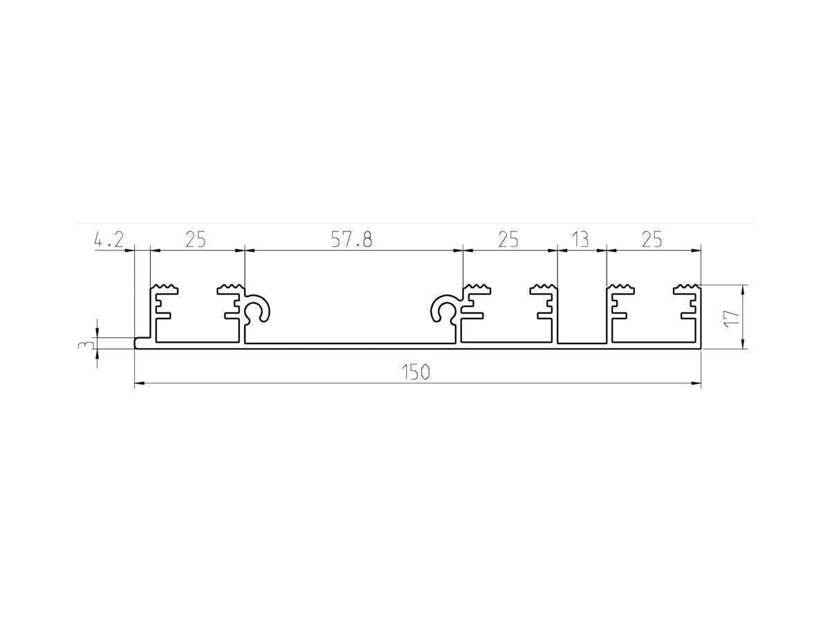 Selbstbauprofil Almatec SBG 150, 3m