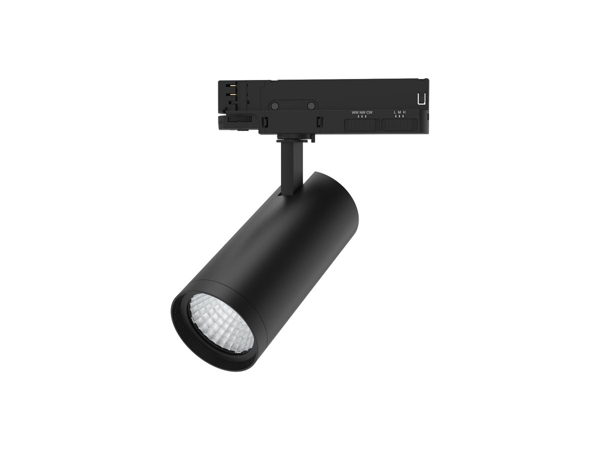 LED-Spot DOTLUX SLIMtrack 30W 2577…3807lm 3000…4000K DIM AD3PH Ø75×171mm schwarz