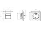 UP-KNX-Präsenzmelder Theben theMura P180 2.20 2×Licht 2×HLK Design Theben weiss