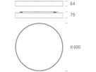 LED-Deckenleuchte EOLED SHIFT6+ 55W 5500lm 3000…4000K DALI Ø600×79mm schwarz